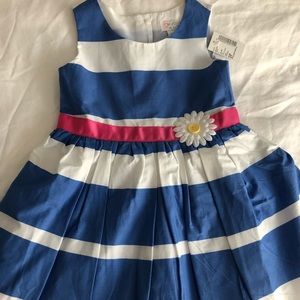 NWT Toddler Girls Striped Embellished Dress